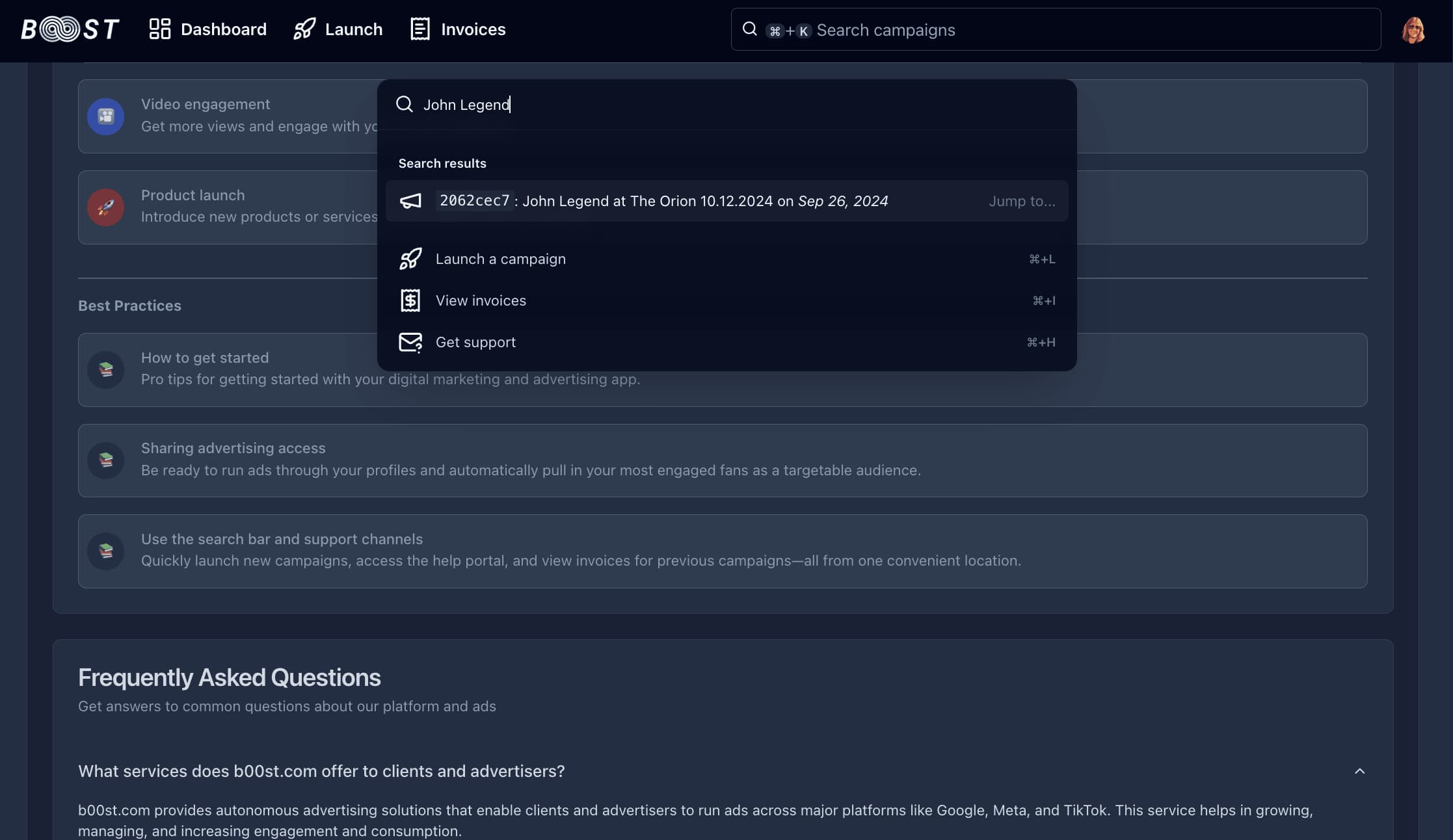 b00st.com app screenshot